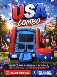 USA 3 in 1 Bounce House Slide Combo