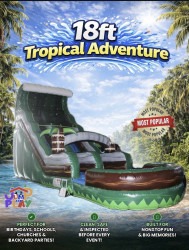 18FT Tropical Adventure Water Slide (wet)